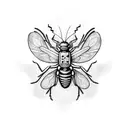 creepy insects long tattoo design idea