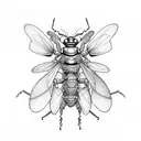 creepy insects long tattoo design idea