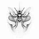 creepy insects long tattoo design idea