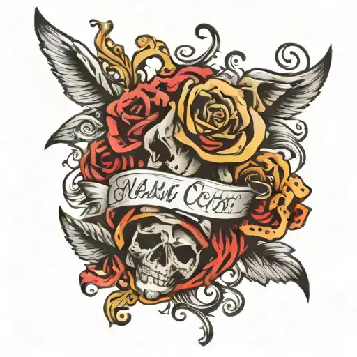 Tattoo based off of the song many men by 50 Cent. lyrics "many men wish death upon me" in cursive in black & white. tattoo design idea