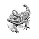 chameleon tattoo design idea