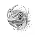chameleon tattoo design idea