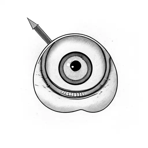 pupil with semicolon eyelid, simple, suicide awareness  tattoo design idea