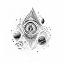 per aspera ad astra hourglass tattoo design idea