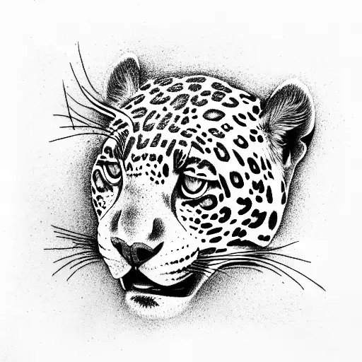 jaguar with an intelligent expression looks contemptuously at the whole world fr tattoo design idea