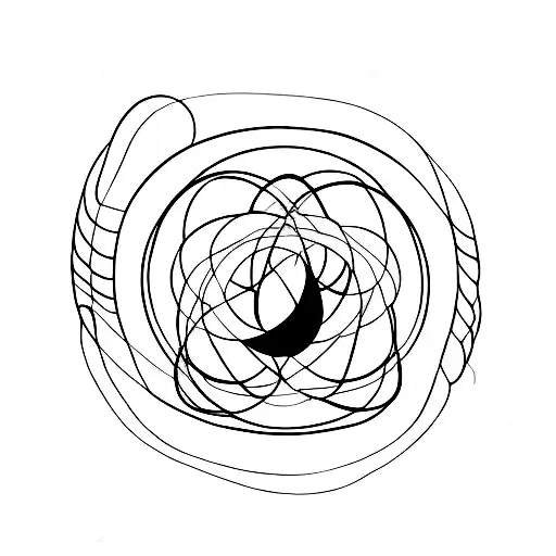 A minimalist tattoo of a bass guitar string forming the shape of Soundgarden's iconic logo tattoo design idea