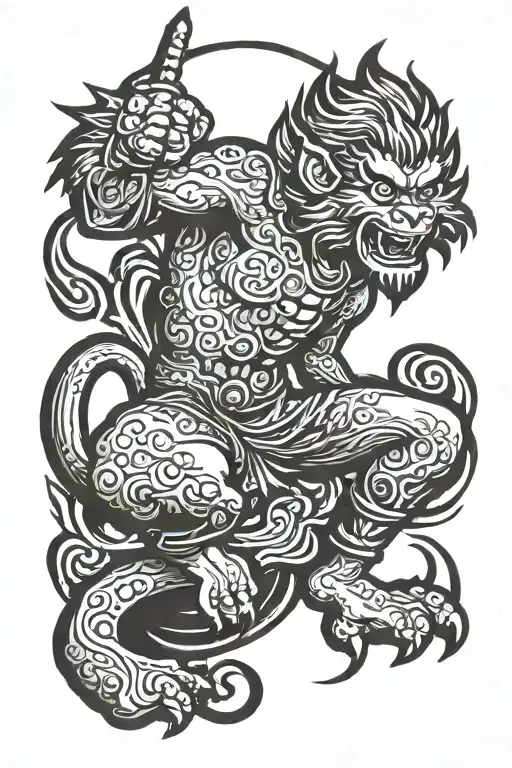 Sun Wukong tattoo design idea