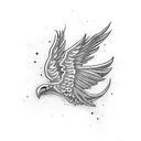 Track shoe with wings tattoo design idea