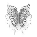 Track shoe with wings tattoo design idea