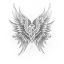 Track shoe with wings tattoo design idea