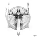 Pantheon, the eternal spear tattoo design idea