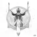 Pantheon, the eternal spear tattoo design idea