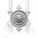 Pantheon, the eternal spear tattoo design idea