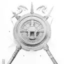 Pantheon, the eternal spear tattoo design idea