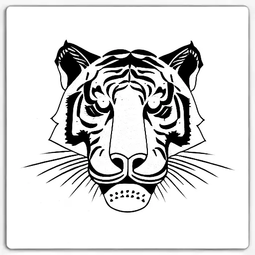 Tiger with the face of a pig tattoo design idea