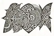 maori surf style tattoo design idea