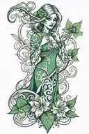 pretty Irish banshee  tattoo design idea
