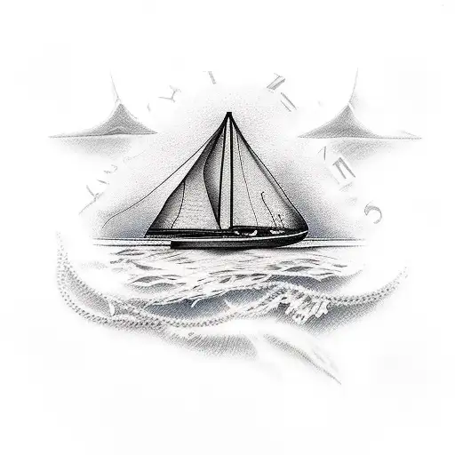sailboat race Cleveland  tattoo design idea