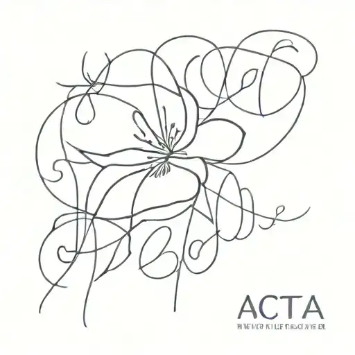 Acta non verba text tattoo design idea