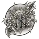 New York Yankees logo tattoo design idea