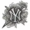 New York Yankees logo tattoo design idea