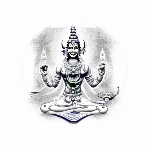 shivashakti, chakras, masculine, balance tattoo design idea