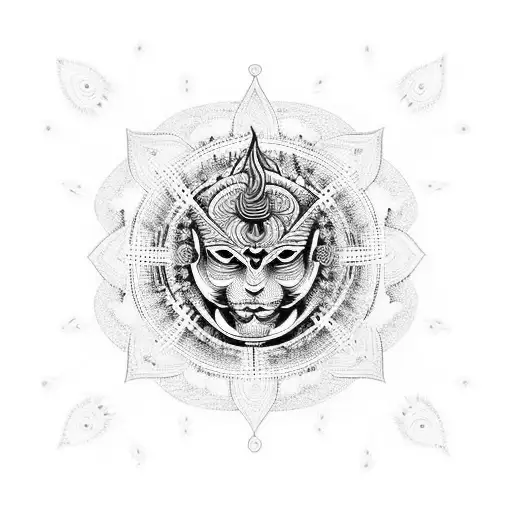 shivashakti, chakras, masculine, balance tattoo design idea