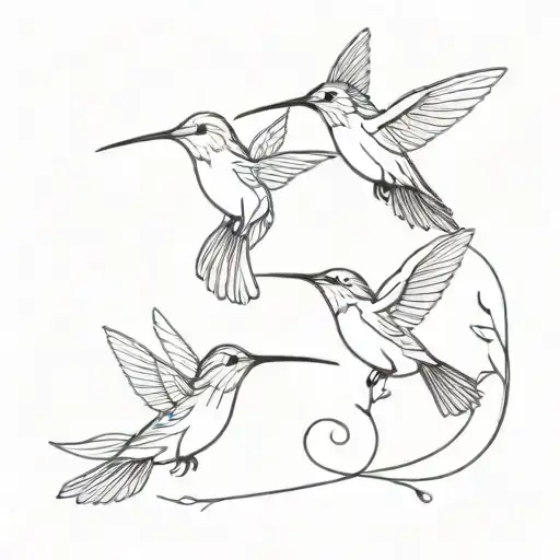 hummingbirds  tattoo design idea