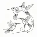 hummingbirds  tattoo design idea