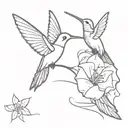 hummingbirds  tattoo design idea