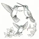 hummingbirds  tattoo design idea