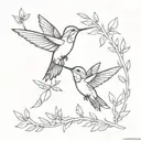 hummingbirds  tattoo design idea