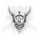 evil jester hat tattoo design idea