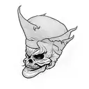 evil jester hat tattoo design idea