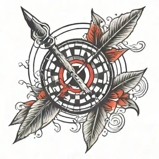 darts tattoo design idea