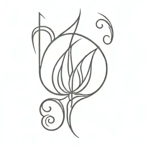 A design that shows Iranian identity should be monochromatic and simple tattoo design idea
