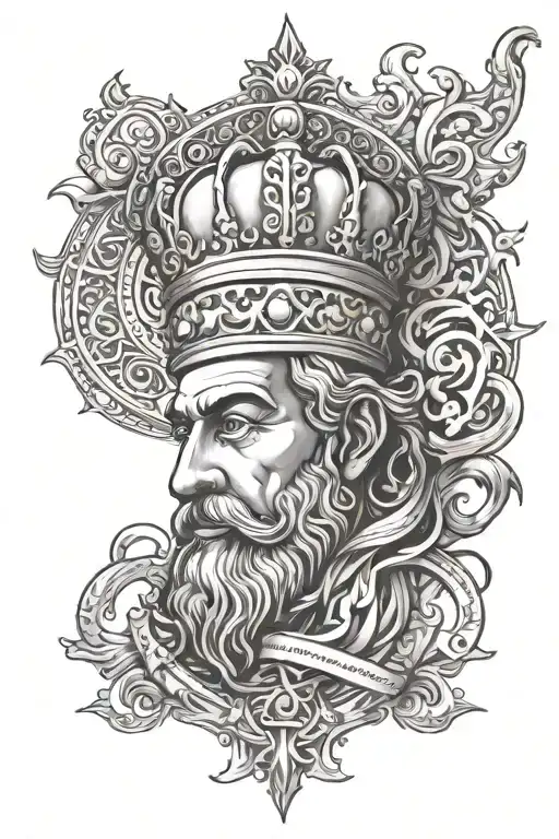 A design with Iranian identity that shows the will to be a king and is printed on the forearm. tattoo design idea