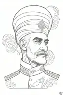 A design with an Iranian identity that represents the era of Reza Shah and be supported by Saed tattoo design idea