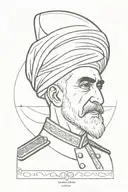 A design with an Iranian identity that represents the era of Reza Shah and be supported by Saed tattoo design idea