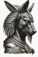 anubis egiptian god tattoo design idea