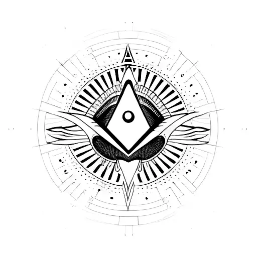 Illuminati seeing eye tattoo design idea