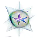 2 stars with second star being bigger, peter pan tattoo design idea