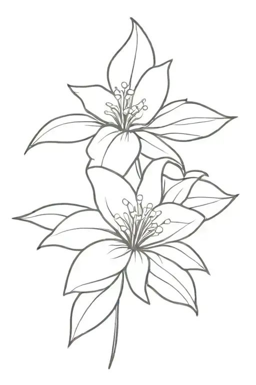 Jasmine tattoo design idea