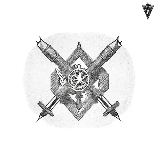 "Joint Operation" Emblem made out of blunt joint and muscle joint tattoo design idea