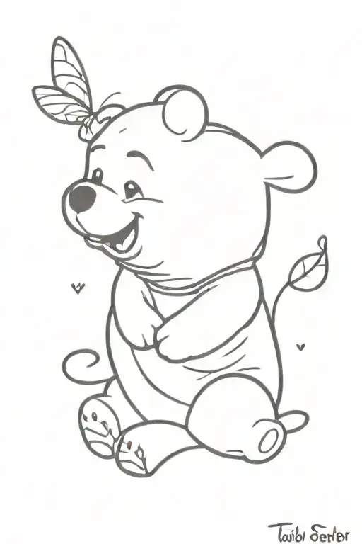 taylor swift winnie the pooh tattoo design idea