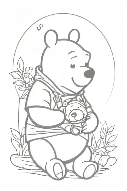  winnie the pooh tattoo design idea