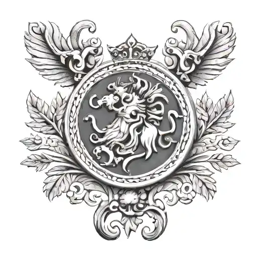 SPQR emblem with a realistic tattoo design idea