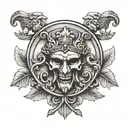 SPQR emblem with a realistic tattoo design idea