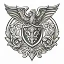 SPQR emblem with a realistic tattoo design idea