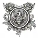 SPQR emblem with a realistic tattoo design idea